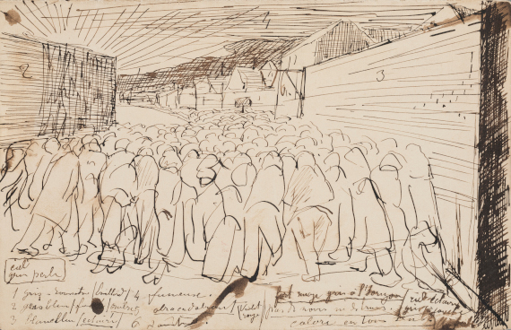   - Croquis pour une foule