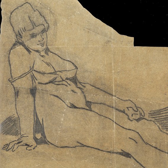 Félicien Rops - Jeune femme au repos