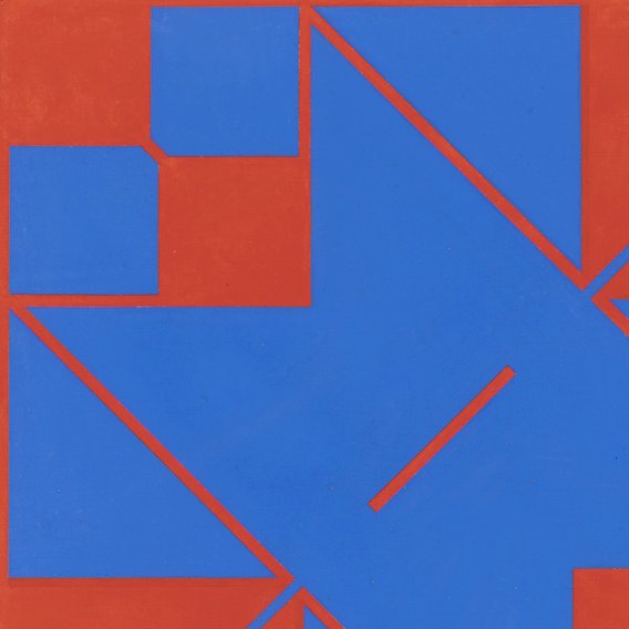 René Huin - Contraste rouge-bleu n°4